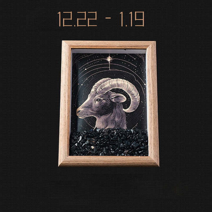 Olivenorma Natural Gravel Zodiac Photo Frame Decoration