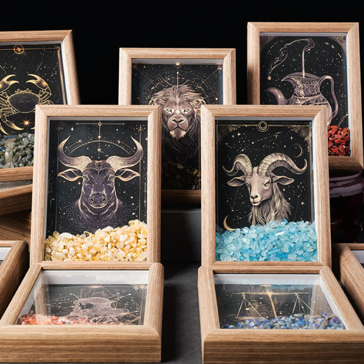 Olivenorma Natural Gravel Zodiac Photo Frame Decoration