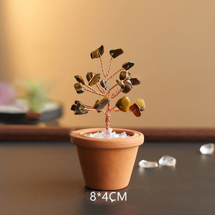 Olivenorma Natural Gravel Fortune Tree In Ceramic Pot Decoration