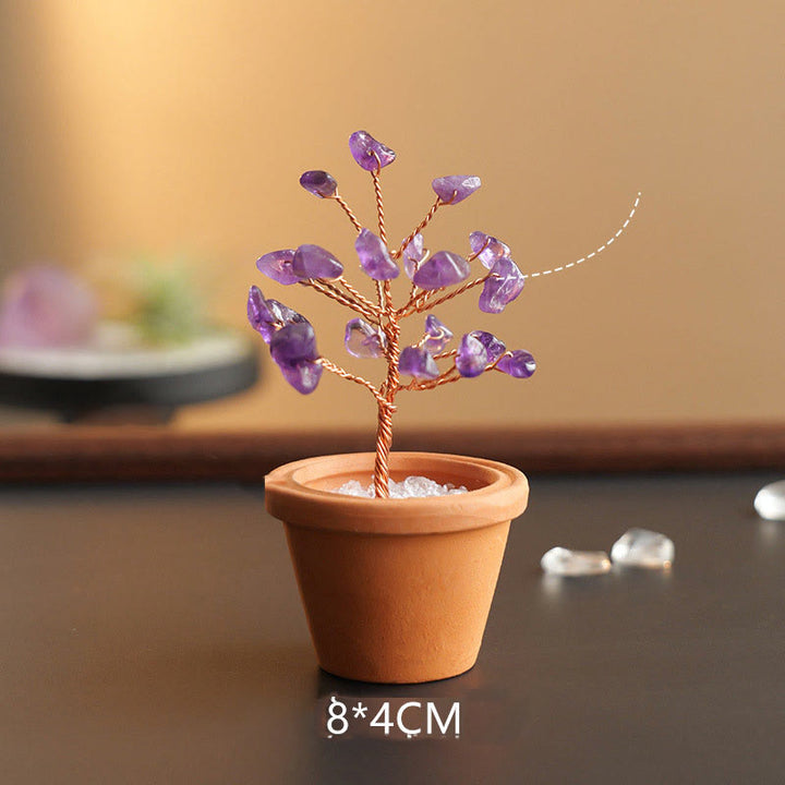 Olivenorma Natural Gravel Fortune Tree In Ceramic Pot Decoration