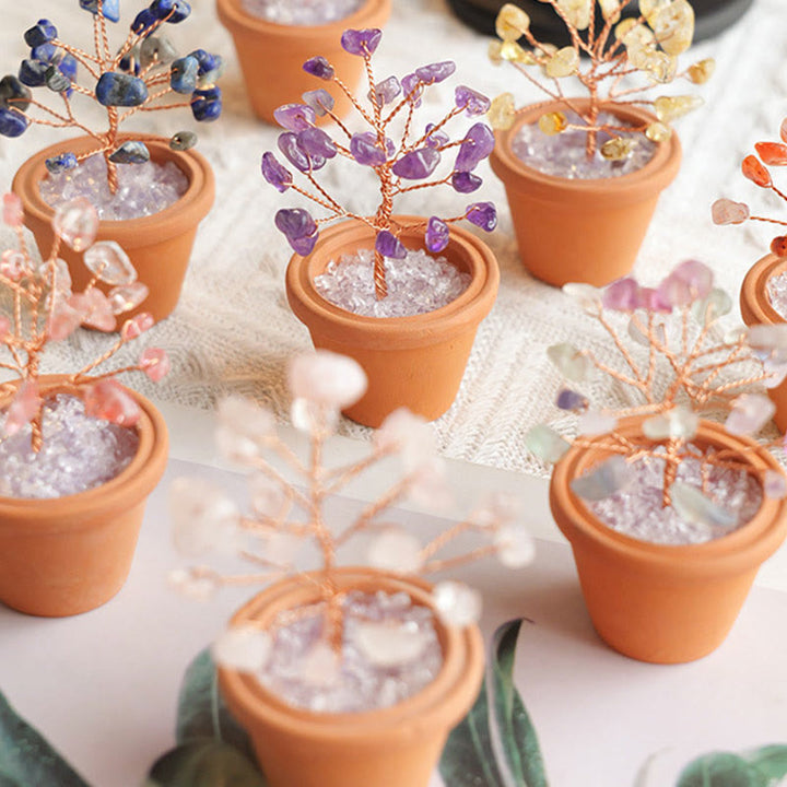 Olivenorma Natural Gravel Fortune Tree In Ceramic Pot Decoration