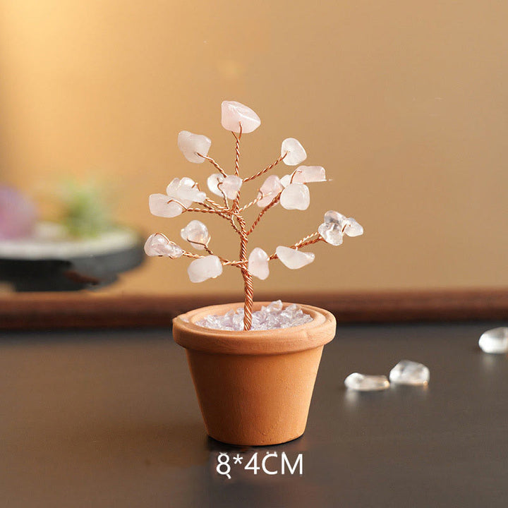 Olivenorma Natural Gravel Fortune Tree In Ceramic Pot Decoration
