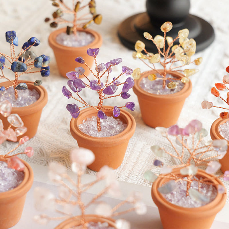 Olivenorma Natural Gravel Fortune Tree In Ceramic Pot Decoration