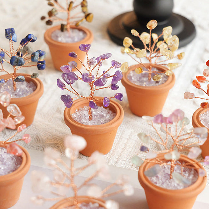 Olivenorma Natural Gravel Fortune Tree In Ceramic Pot Decoration
