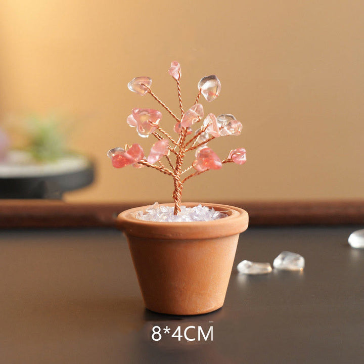 Olivenorma Natural Gravel Fortune Tree In Ceramic Pot Decoration