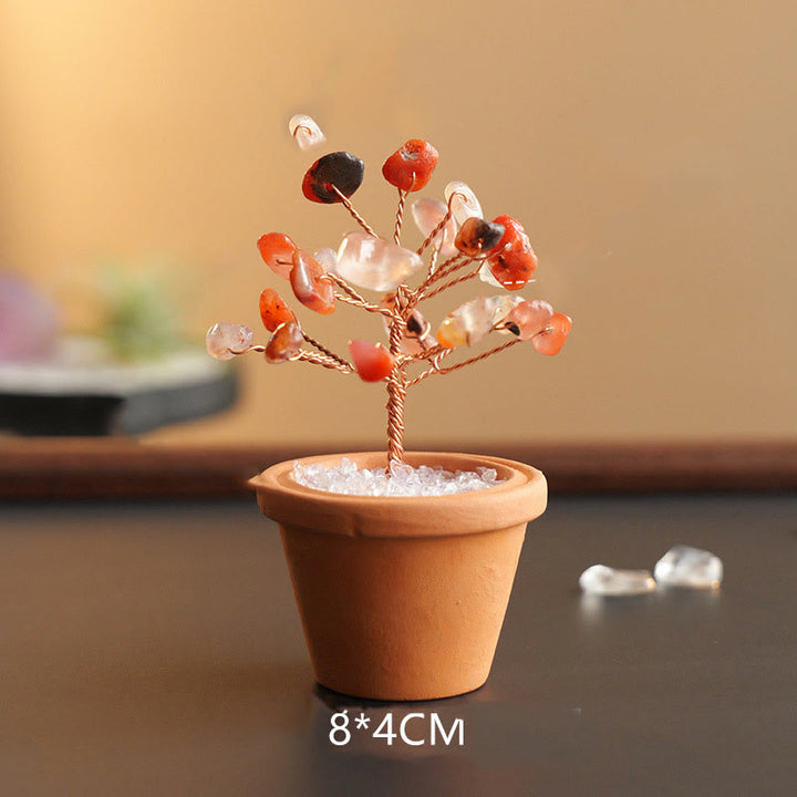 Olivenorma Natural Gravel Fortune Tree In Ceramic Pot Decoration