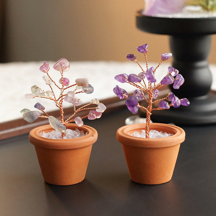Olivenorma Natural Gravel Fortune Tree In Ceramic Pot Decoration