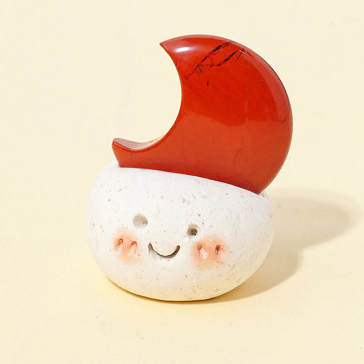 Olivenorma Natural Crystal Moon Cut Small Bean Decoration