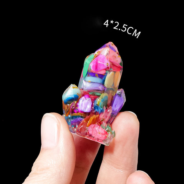 Olivenorma Natural Stone Gravel Epoxy Crystal Cluster Gemstone Decoration