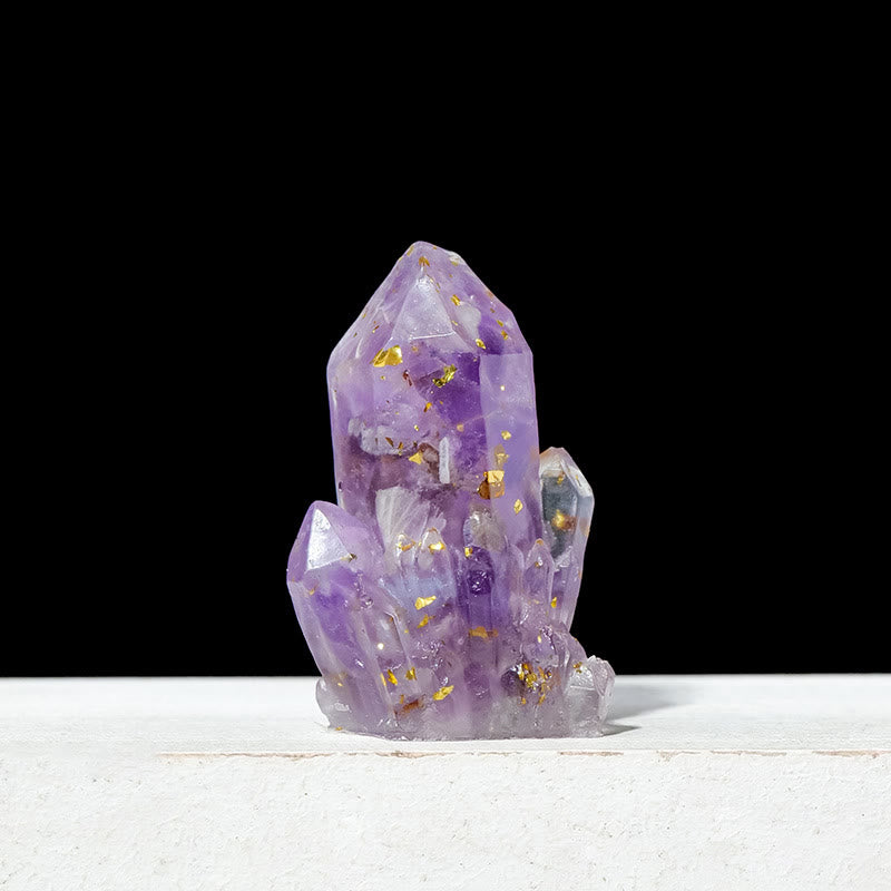 Olivenorma Natural Stone Gravel Epoxy Crystal Cluster Gemstone Decoration - Amethyst - Small Crystal Cluster: 4*2.5cm - image 1