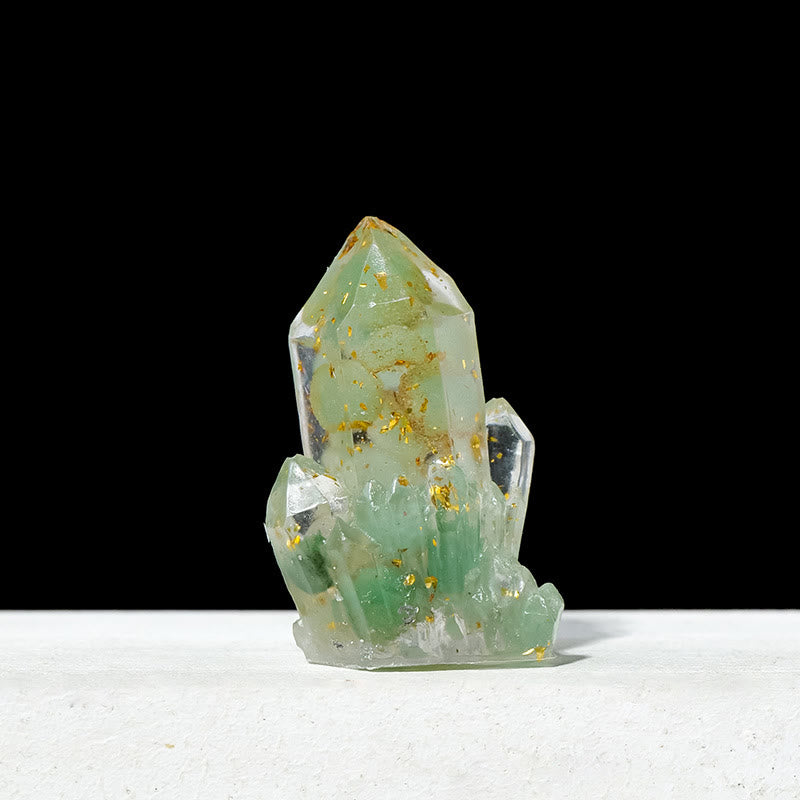 Olivenorma Natural Stone Gravel Epoxy Crystal Cluster Gemstone Decoration - Green Aventurine - Small Crystal Cluster: 4*2.5cm - image 7