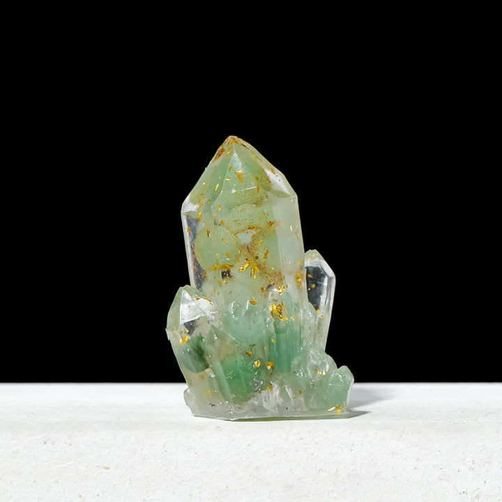 Olivenorma Natural Stone Gravel Epoxy Crystal Cluster Gemstone Decoration - Green Aventurine - Small Crystal Cluster: 4*2.5cm - image 7