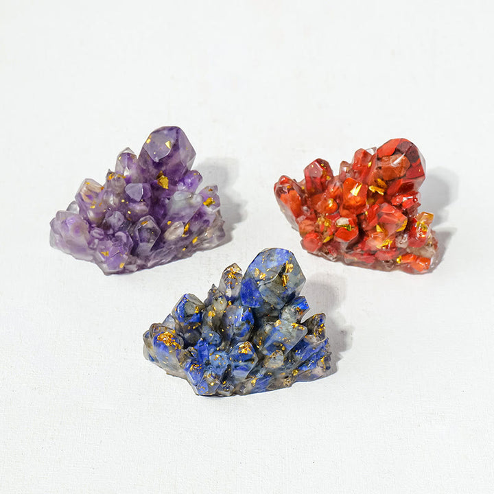 Olivenorma Natural Stone Gravel Epoxy Crystal Cluster Gemstone Decoration