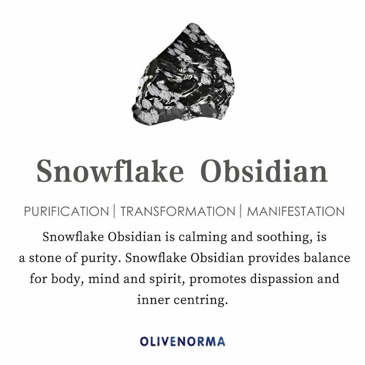 Olivenorma Snowflake Obsidian Hematite Beads Men Bracelet