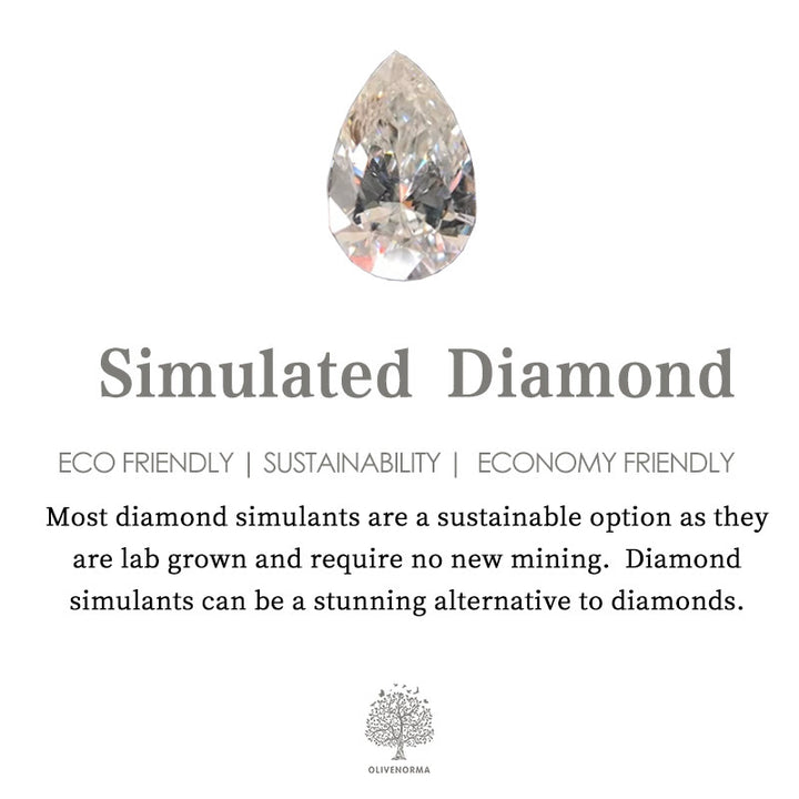 Olivenorma "Gypsophila" Simulated Diamond Heart Ring