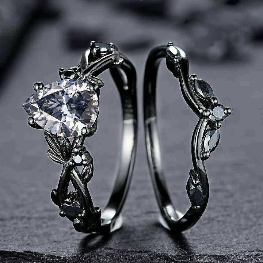 FREE Today:  Lucky Stone Aquamarine Leaf Engagement Ring Set - image 35