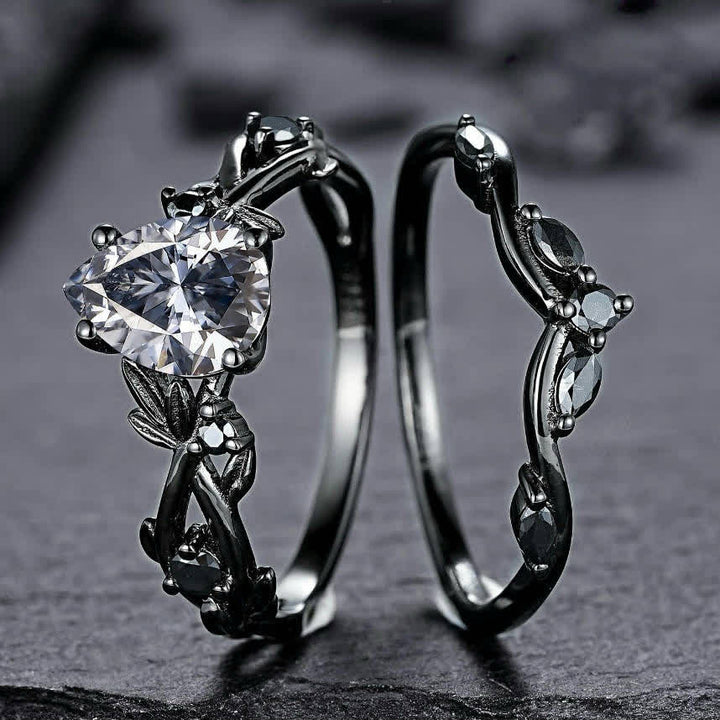 FREE Today:  Lucky Stone Aquamarine Leaf Engagement Ring Set - image 35