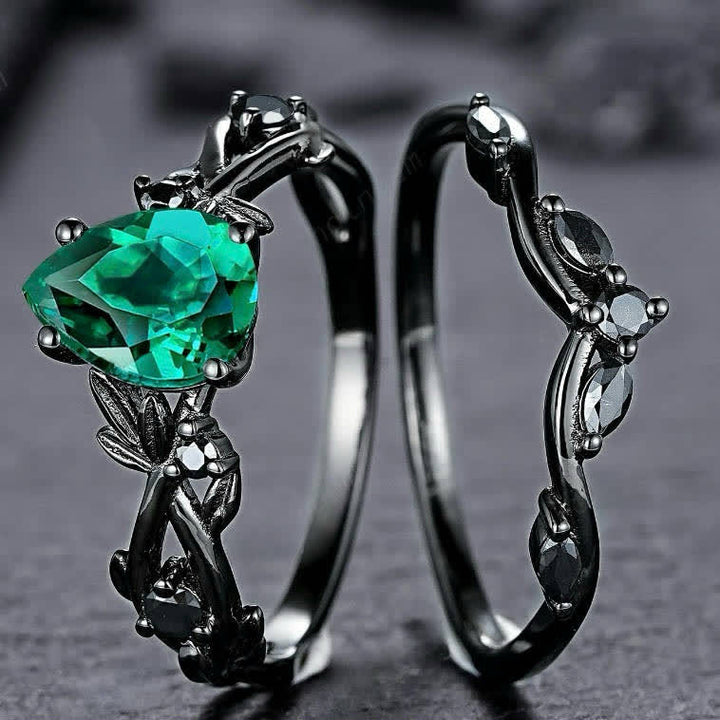 FREE Today:  Lucky Stone Aquamarine Leaf Engagement Ring Set - image 28