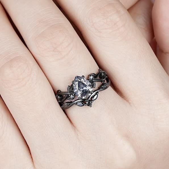 FREE Today:  Lucky Stone Aquamarine Leaf Engagement Ring Set - image 31