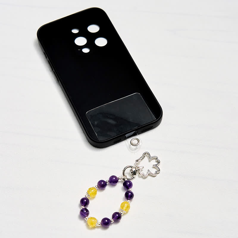 Olivenorma Amethyst & Citrine Keychain Crystal Phone Strap - image 2