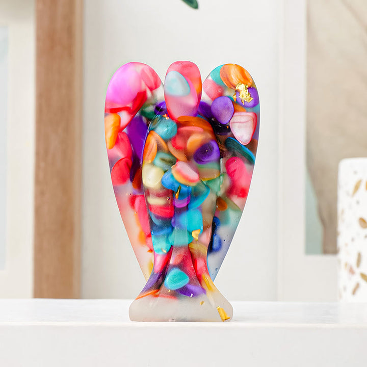 Olivenorma Crystal Epoxy Angel Gemstone Decoration