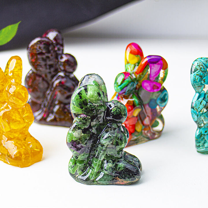 Olivenorma Crystal Epoxy Butterfly Fairy Gemstone Decoration