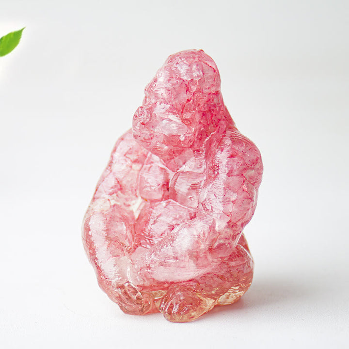 Olivenorma Crystal Epoxy Gorilla Gemstone Decoration