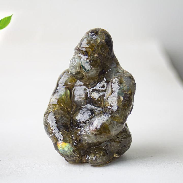 Olivenorma Crystal Epoxy Gorilla Gemstone Decoration
