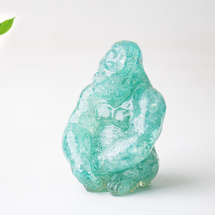 Olivenorma Crystal Epoxy Gorilla Gemstone Decoration