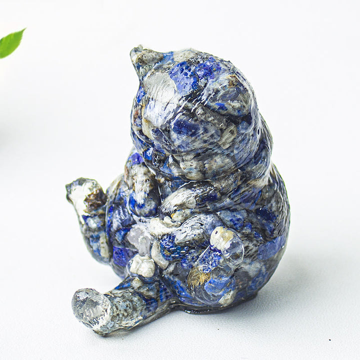 Olivenorma Crystal Epoxy Cat In Heat Gemstone Decoration