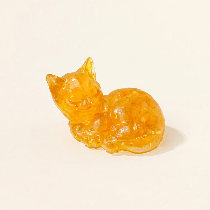 Olivenorma Lucky Charm Crystal Kitten Figurine Gemstone Decoration - Citrine - Pose 4 - image 16