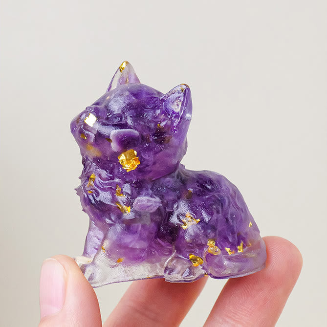 Olivenorma Lucky Charm Crystal Kitten Figurine Gemstone Decoration - image 45
