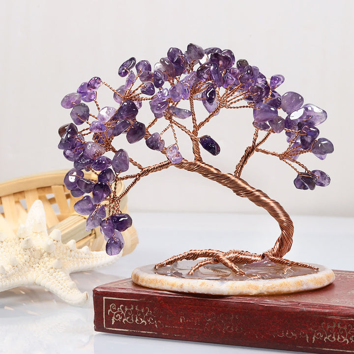Olivenorma Natural Crystal Stone Feng Shui Tree