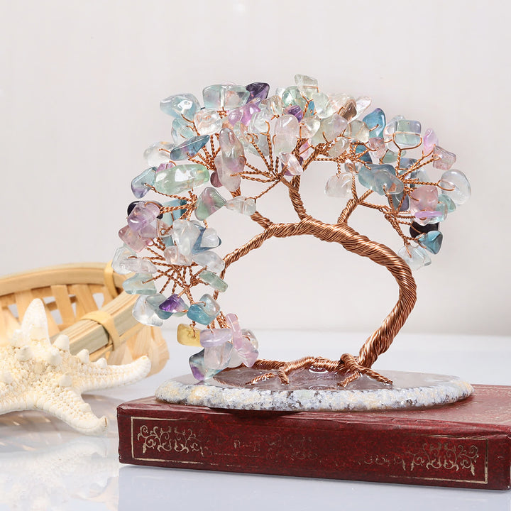 Olivenorma Natural Crystal Stone Feng Shui Tree