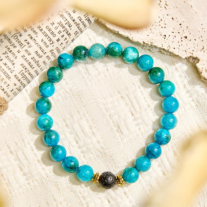 Olivenorma "Balmaara Essence" Blue Apatite Throat Chakra Essential Oil Bracelet - image 8