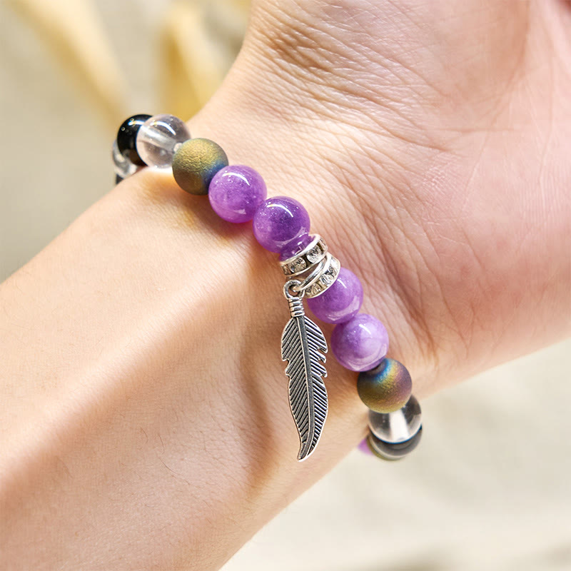 Olivenorma "Earth Song" Feather Charm Cleansing Bracelet - image 2