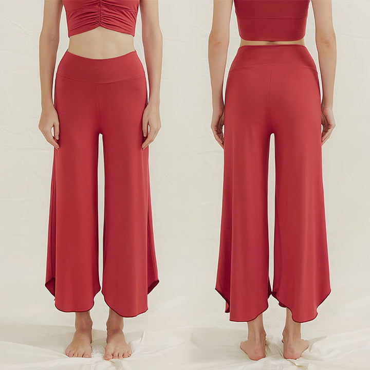 Olivenorma Soft Flare Yoga Lounge Pants - Red - L - image 11