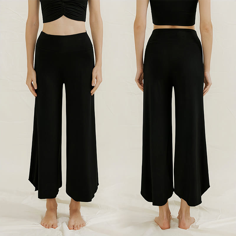 Olivenorma Soft Flare Yoga Lounge Pants - Black - L - image 4