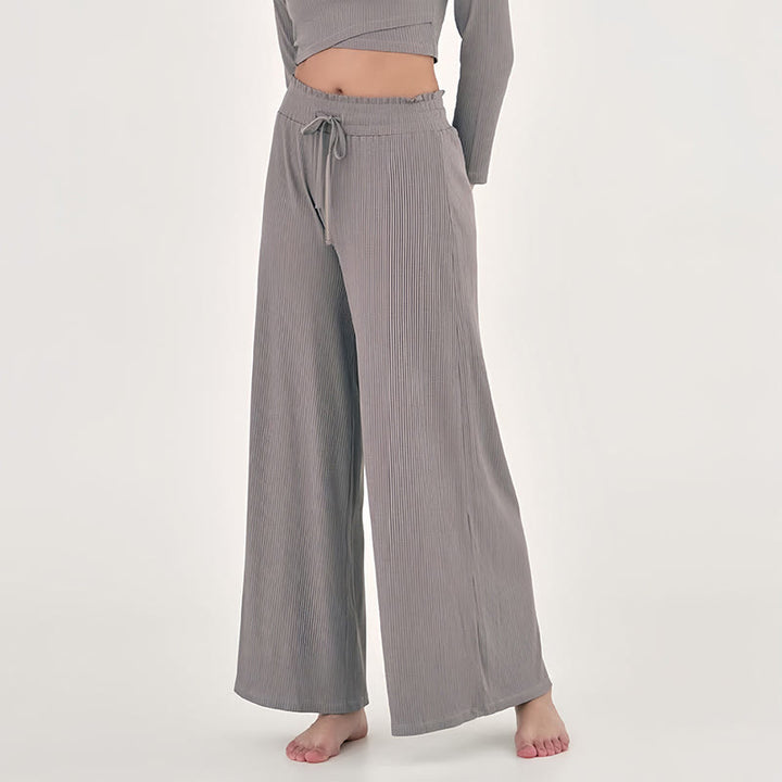 Olivenorma High-Waist Relaxed Yoga Pants - Dark Khaki - L - image 9