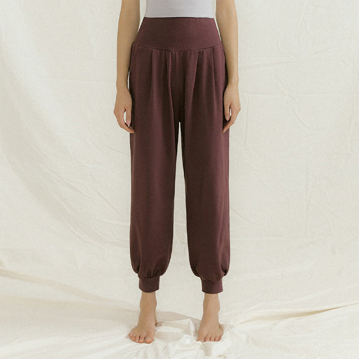 Olivenorma Straight Bloomers Yoga Pants - Brown - L - image 9
