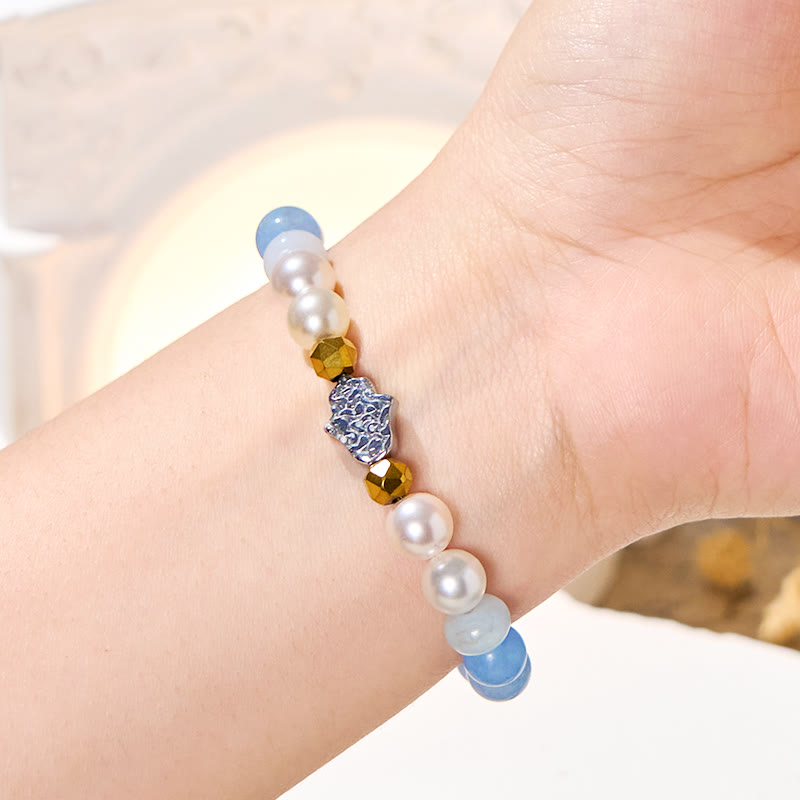 Olivenorma "​​Misty Glow" Aquamarine Tranquility Bracelet - image 2