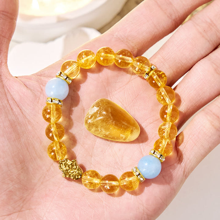Olivenorma "Sunlit Cyan" Citrine Wealth Bracelet - image 3