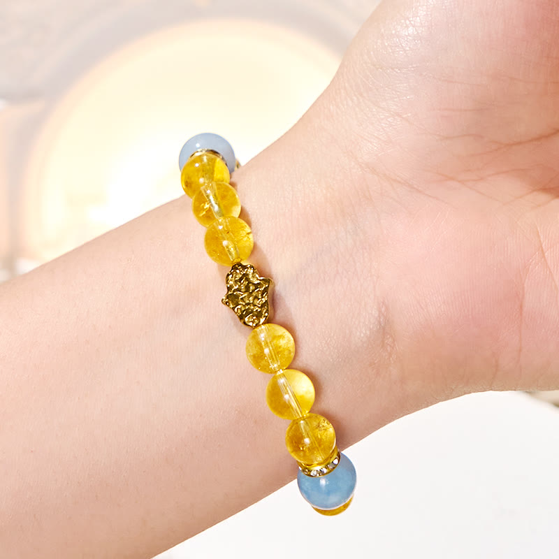 Olivenorma "Sunlit Cyan" Citrine Wealth Bracelet - image 2