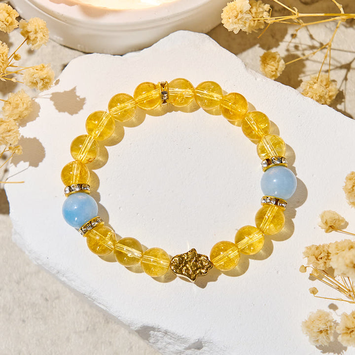 Olivenorma "Sunlit Cyan" Citrine Wealth Bracelet - image 5