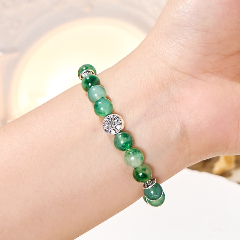 Olivenorma "Arborflora Papilio" Moss Agate Anxiety Relief Bracelet - image 2