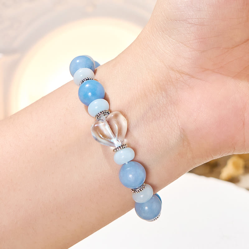 Olivenorma "Azure Breeze" Aquamarine Stress Relief Bracelet - image 2