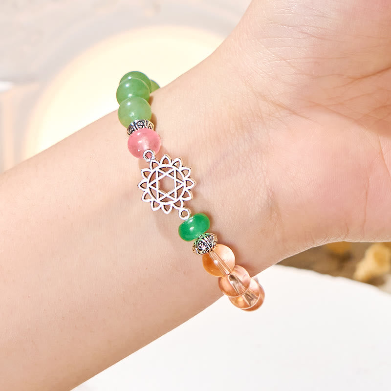 Olivenorma "Anahata Alchemy" ​​Green Aventurine & Rose Quartz​​​​ Harmony Bracelet - image 2