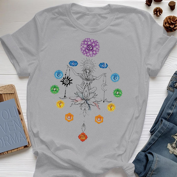 Olivenorma Rooted Chakra Energy T-shirt - Gray - 2XL - image 9