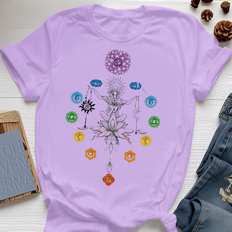 Olivenorma Rooted Chakra Energy T-shirt - Purple - 2XL - image 13