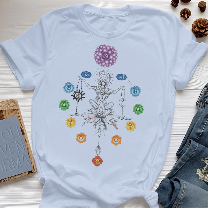 Olivenorma Rooted Chakra Energy T-shirt - Blue - 2XL - image 15
